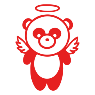 Angel Panda Wings Decal (Red)